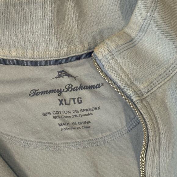 Tommy Bahama Baby Blue Aruba Zip Sweater - Picture 4 of 7
